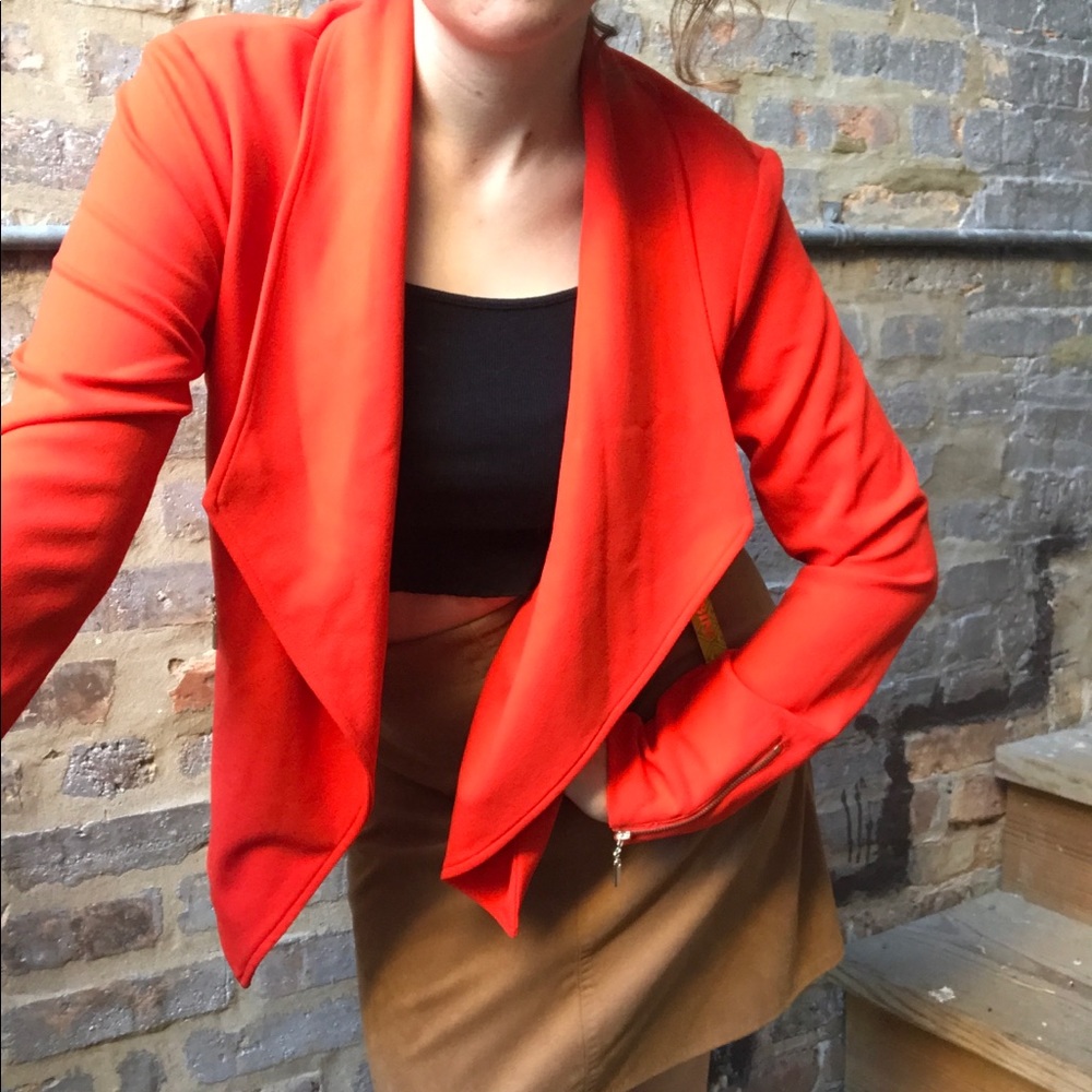 NWT Gianni Bini Boss Red Blazer with Gold Accents